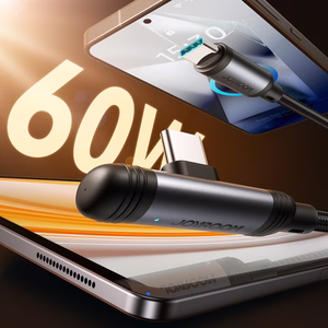 Joyroom S-A56 EnjoyX Series 90° USB-C - USB-C kaabel 60W 1.2m - must