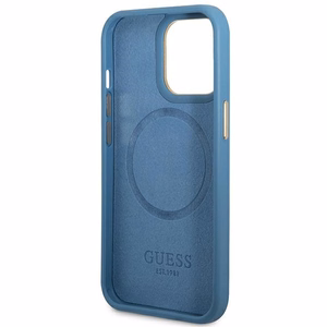 Guess GUHMP14LU4GPRB iPhone 14 Pro 6.1" sinine/sinine hard ümbris 4G Logo Plate MagSafe