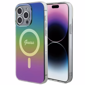 Guess IML Iridescent MagSafe ümbris jaoks iPhone 15 Pro - must