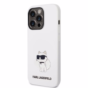 Karl Lagerfeld KLHCP14LSNCHBCH iPhone 14 Pro 6.1" hardcase valge/valge Silicone Choupette