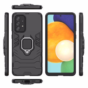 Ring Armor прочный гибридный чехол + магнитный держатель для Samsung Galaxy A73 чёрный