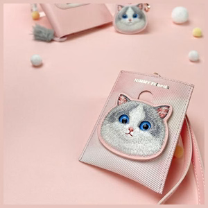 Nimmy Big Eyed Pet 2.0 Cat Wallet Card Holder - Roosa