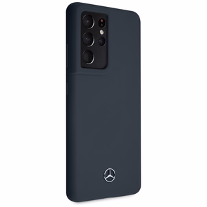 Mercedes Silicone Line чехол для Samsung Galaxy S21 Ultra - синий