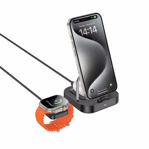 Беспроводное зарядное устройство Hoco 3in1 3A 5W совместимое с Apple Watch CQ16A чёрное