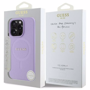Guess Saffiano MagSafe ümbris jaoks iPhone 16 Pro - lilla