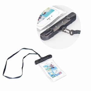 Waterproof bag jaoks mobile phone with plastic closing valge