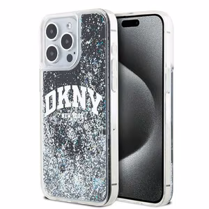 DKNY Liquid Glitter Big Logo iPhone 14 Pro Max Ümbris - Must