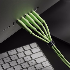 Kaabel USB A to Lightning Forcell F-Energy 2,4A 12W Silikoon 1 m C343 roheline