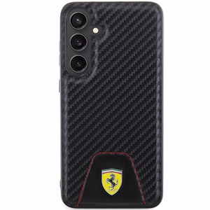 Ferrari Carbon Stitched Bottom ümbris jaoks Samsung Galaxy S24+ - must