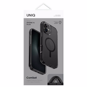 Uniq Combat iPhone 16 Plus 6.7" ümbris Magclick Charging must/carbon must