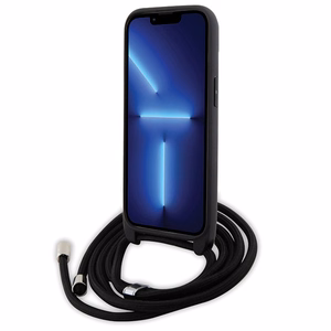 Karl Lagerfeld Crossbody Saffiano Monogram Metal Pin Karl & Choupette Ümbris jaoks iPhone 15 - must