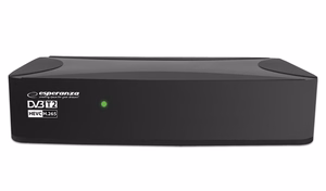 Esperanza EV108R – DVB-T2 H.265/HEVC digitaalse maapealse televisiooni vastuvõtja, must
