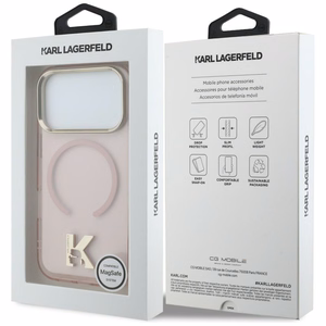 Karl Lagerfeld IML K Head Logo MagSafe Ümbris for iPhone 17 Pro Max - roosa