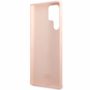 Karl Lagerfeld KLHCS23LSNCHBCP S23 Ultra S918 жёсткий чехол розовый/розовый Silicone Choupette