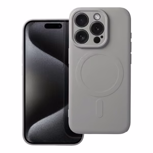 SILICONE MAG ÜMBRIS compatible with MagSafe jaoks IPHONE 15 Pro titanium hall