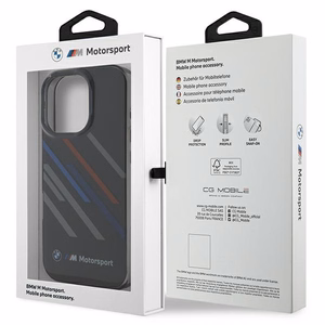 BMW Motosport IML Random Stripes iPhone 16 Pro Ümbris - must