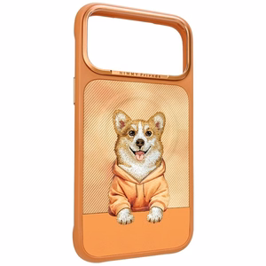 Nimmy Gentle Pets Series Dog MagSafe ümbris iPhone 17 Pro oranž
