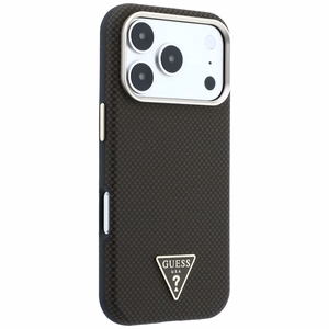 Guess Kevlar Triangle Logo MagSafe ümbris mudelile iPhone 17 Pro Max / 18 Pro Max – värv: pruun