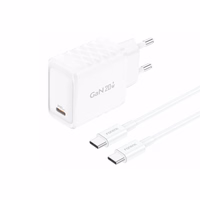 FONENG võrgulaadija EU55 GaN PD 20W 1xUSB-C + kaabel USB-C - USB-C valge