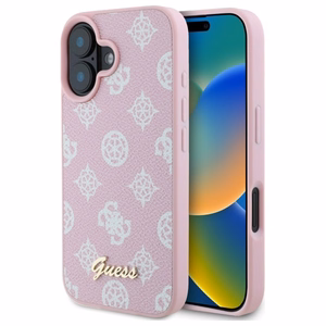 Guess Peony Script MagSafe iPhone 16 Ümbris - Roosa
