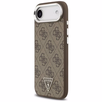GUESS ümbris jaoks IPHONE 17 Air compatible with MagSafe GUHMP17MP4TSRCMW (4G PU W/ Triangle Logo) hõbedane brown