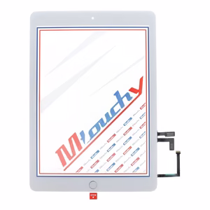 MUSTTBY puuteekraan + tagakleebis + Home iPAD 5 jaoks (valge)