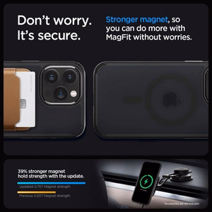 Spigen Чехол Ultra Hybrid Mag совместимый с MagSafe для iPhone 16 Pro морозный чёрный