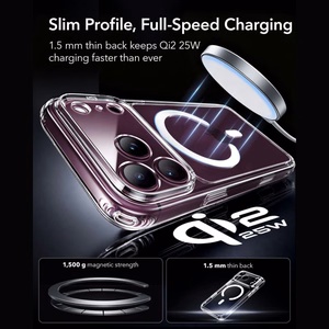 ESR Classic Hybrid MagSafe ümbris mudelile iPhone 18 Pro / 17 Pro – läbipaistev