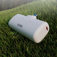 SBS EcoPower 5000 mAh 10W Powerbank sisseehitatud USB-C pesaga - valge