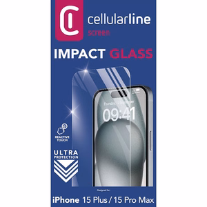 Cellularline Impact Glass karastatud ekraanikaitseklaas seadmele iPhone 15 Plus / 15 Pro Max