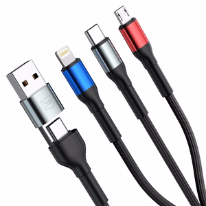 3mk Hyper Cable N-SERIES 6 in 1 USB-C / USB-A USB-C / Lightning / Micro 1.2m QC 3.0 9V / 2A 18W - must