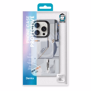 Benks Magnetic Mecha Series Чехол для Iphone 15 Pro Max белый