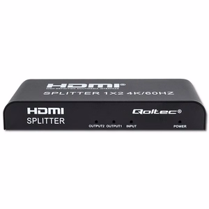 Qoltec 51797 aktiivne HDMI jagur 2 x HDMI 4K x 2K | 6Gb/s | 60Hz