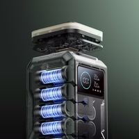 Powerbank Joyroom JR-PBF10 75000mAh 100W 3x USB-C 3x USB-A kokkupandava taskulambi ja käepidemega - roheline