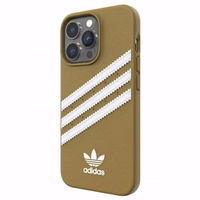 Adidas OR Molded Case PU iPhone 13 Pro Max jaoks - beež ja kuldne