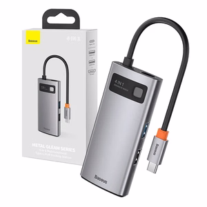 Jaotur 4in1 Baseus Metall Gleam seeria, USB-C to USB 3.0 + USB 2.0 + HDMI + USB-C PD