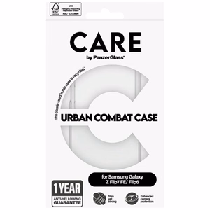 CARE by PanzerGlass Flagship Urban Combat Case for Samsung Galaxy Z Flip 7 FE / Flip 6 - Transparent