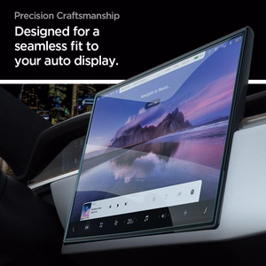 Spigen Glas.tR EZ Fit Karastatud klaas jaoks Tesla Model X 2022 / Model S 2021 - must
