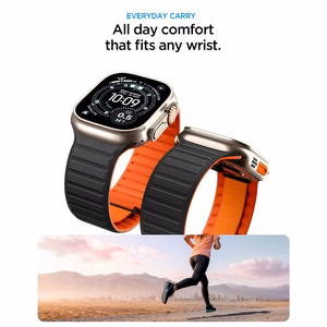 Spigen Athlex Air M rihm Apple Watch 44/45/46/49 mm jaoks, must ja oranž