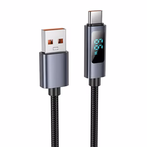 Kaabel USB A to USB C Hoco 5A with display 1 m X112 must
