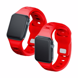 3mk silikoonrihm Apple Watchile, 38/40/41/42 mm, punane, väike suurus