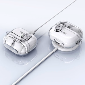 Tech-Protect FlexAir Ümbris with Carabiner jaoks Samsung Galaxy Buds 3 / 3 Pro - läbipaistev