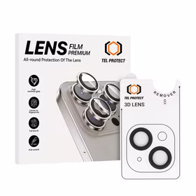 Tempered glass Tel Protect 3D Lens on camera jaoks Iphone 13/13 Mini must (lens 2 pieces)