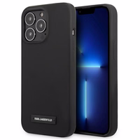 Karl Lagerfeldi silikoonist plaadikott iPhone 13 Pro Max'ile - must