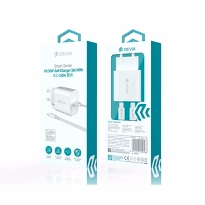 Devia wall laadija Nutikas PD GaN 30W 1x USB-C valge