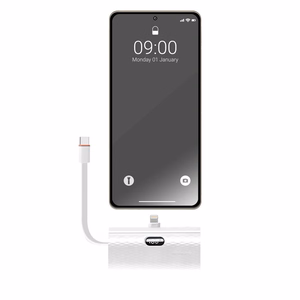 Внешний аккумулятор Forcell F-Energy Power Plug F5K3 PD 20W 5000 mAh со встроенным коннектором Lightning белый