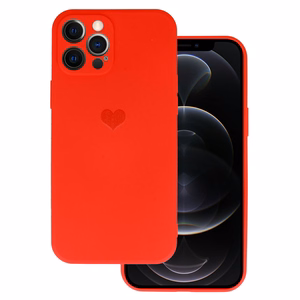 Vennus Silicone Heart Case for Iphone 11 Pro design 1 red