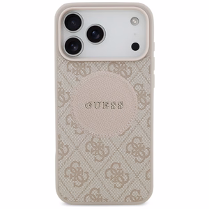 GUESS ümbris jaoks IPHONE 17 Pro Max compatible with MagSafe GUHMP17XP4PGRSGP (PU 4G Circle W/ Classic Logo) roosa
