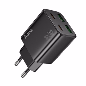Phone Laadija Hoco 2 x USB C + 2 x USB A QC3.0 PD 3A 20W N55 must