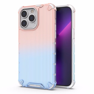 Ombre Protect Case для iPhone 13 Pro Max розово-синий бронированный чехол
